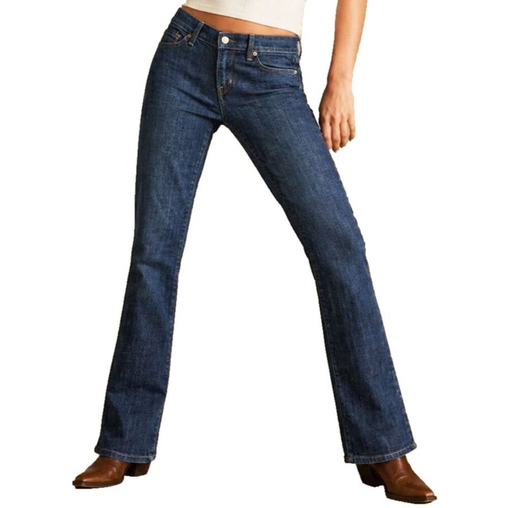 Citizens of Humanity Low Rise Bootcut Jeans Dark Wash Dita Petite Fit Blue Denim